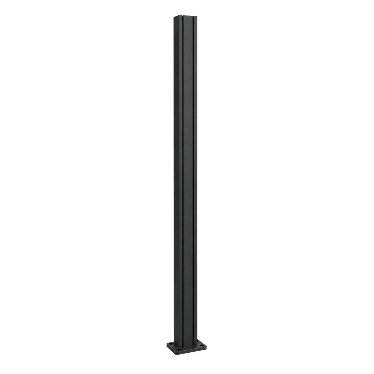 Valla Series 80mm Flanged Wall-Mount Fence Post H:2000mm x W:80mm x D:50mm Grey