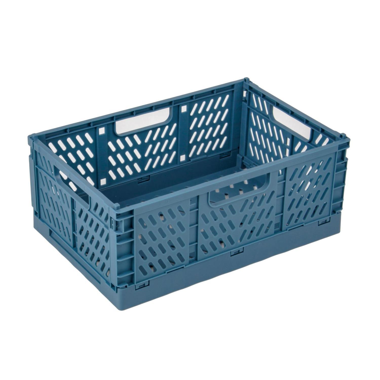 Collapsible Storage Crate 6 litre Blue