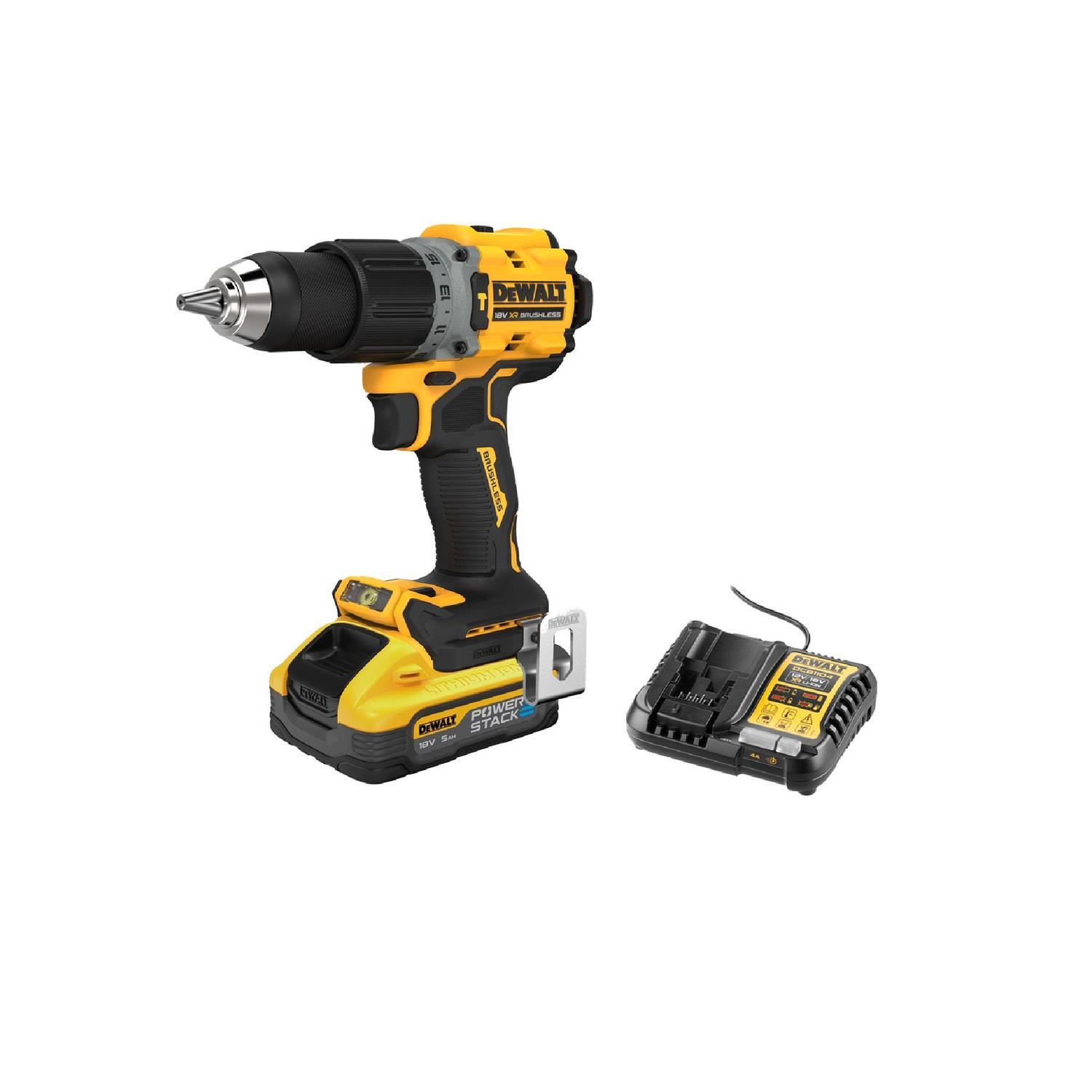 XR Li-Ion Brushless Hammer Drill Driver Kit - Powerstack 5.0Ah 18 volt