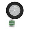 Rubber Tyred Plastic Centered Wheel 200mm White