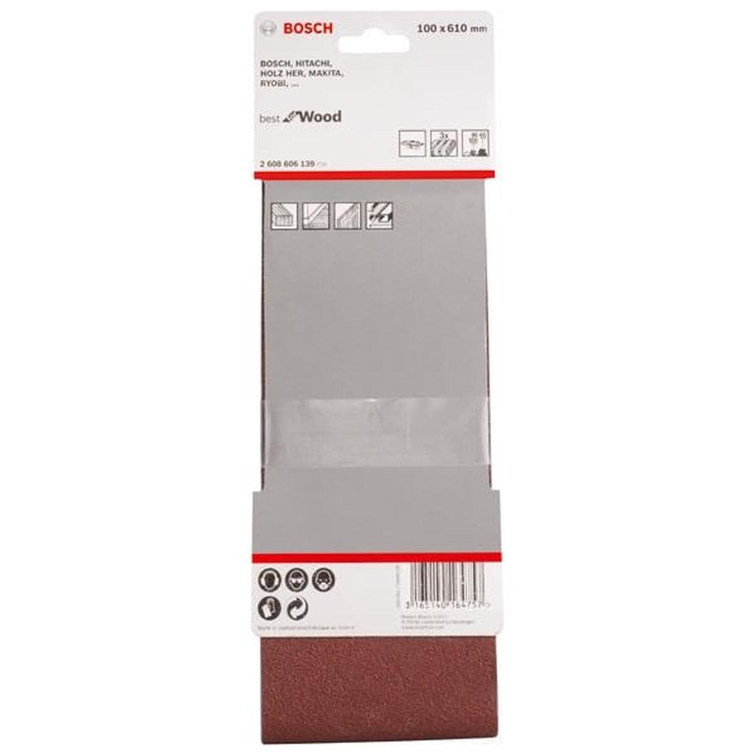 Sanding Belt Mixed Grit 3PK 100 x 610mm