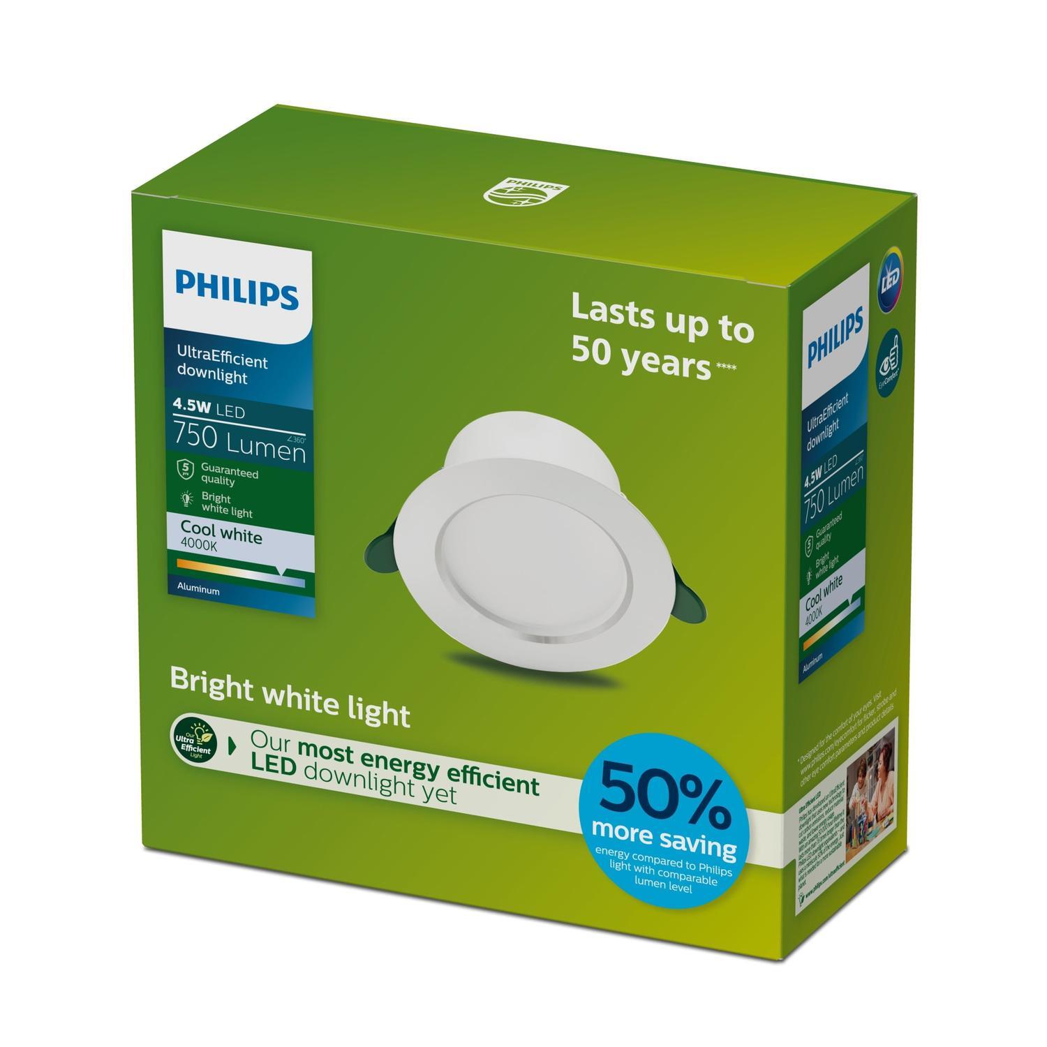 Downlight Ultra Efficient LED 90mm 4.5W Cool White