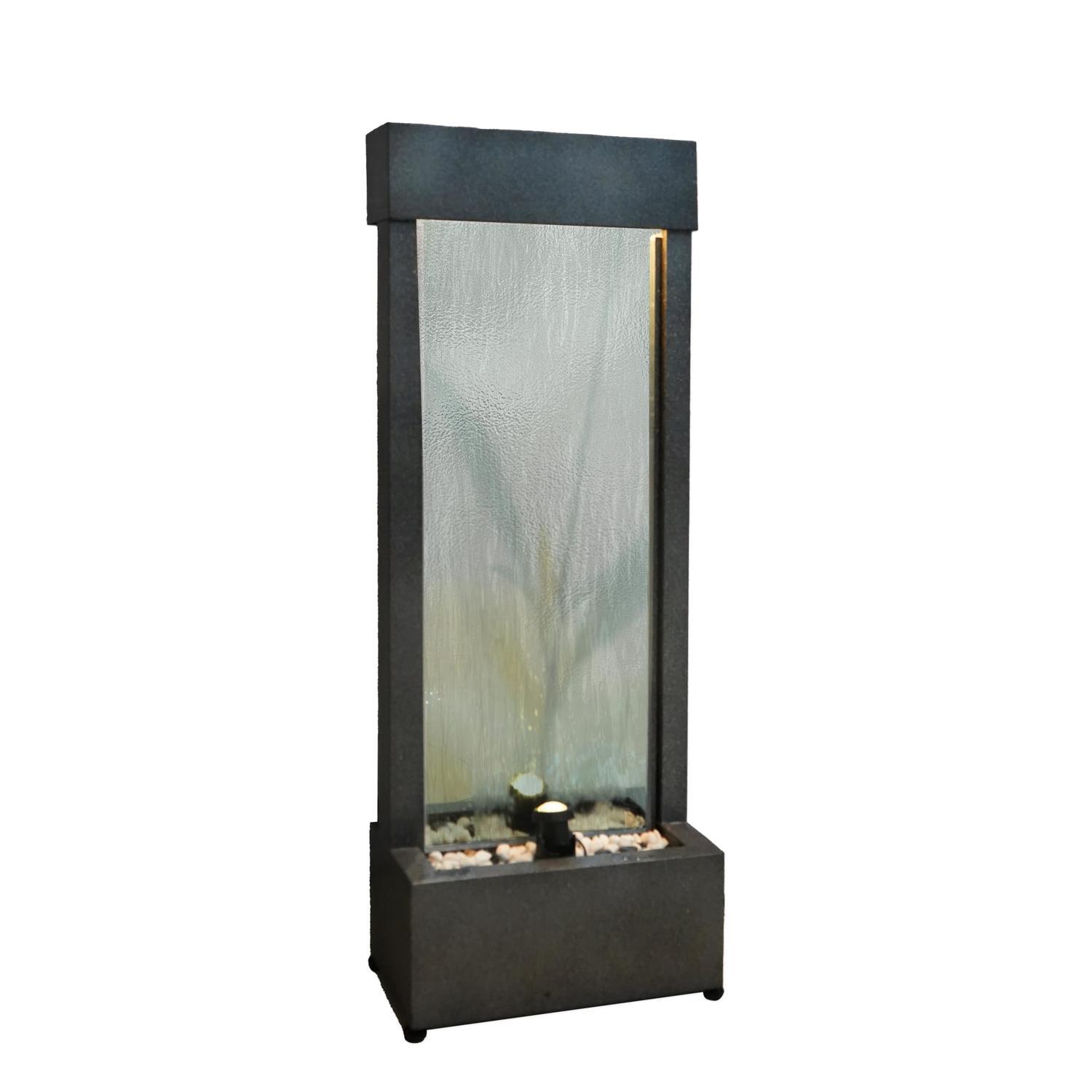 Mirrored Water Feature H: 1120 mm, W: 440 mm, D: 215 mm