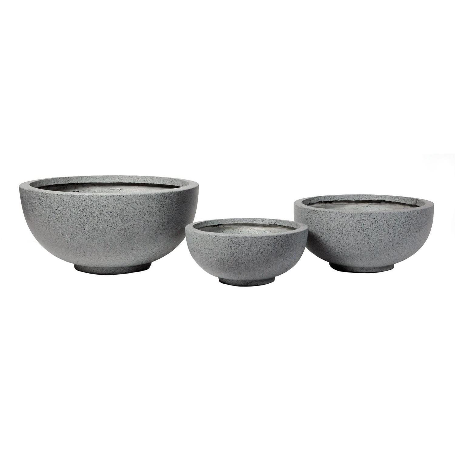 Low Bowl Clayfibre Pot Granito Medium