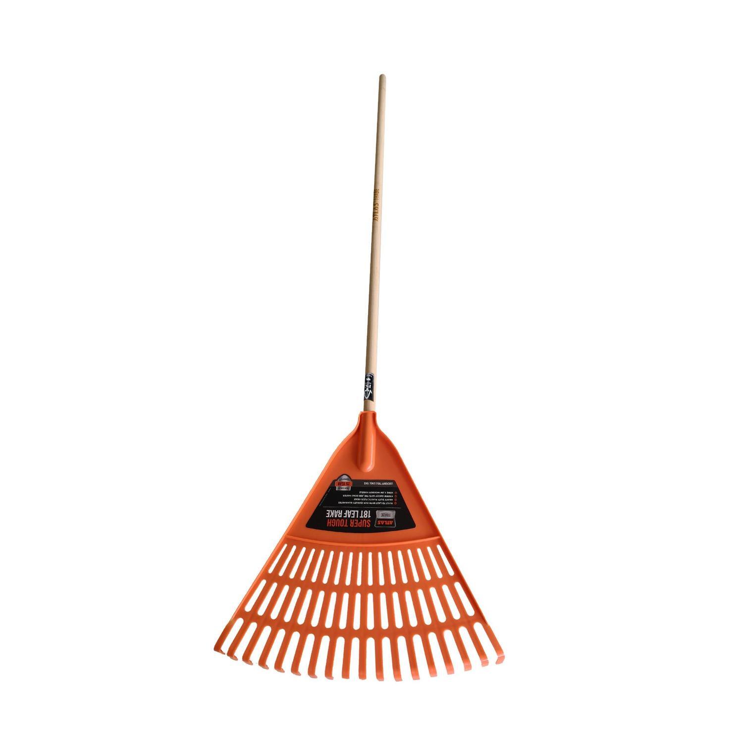 18T Plastic Orange Leaf Rake with FSC Handle
