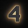 StreetGlo Solar Illuminated Number - Four