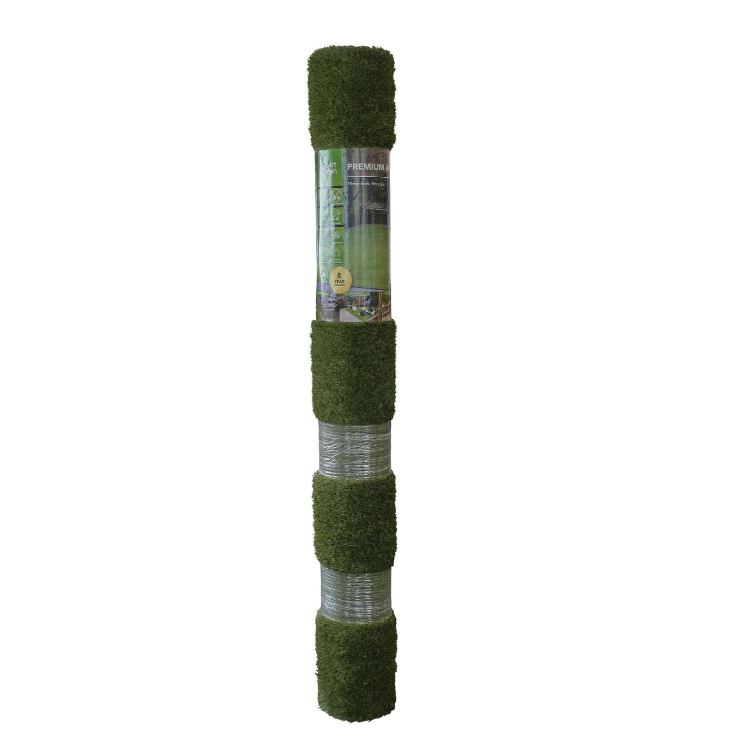 Premium Artificial Grass H: 40mm, L: 5000mm, W: 2000mm Green