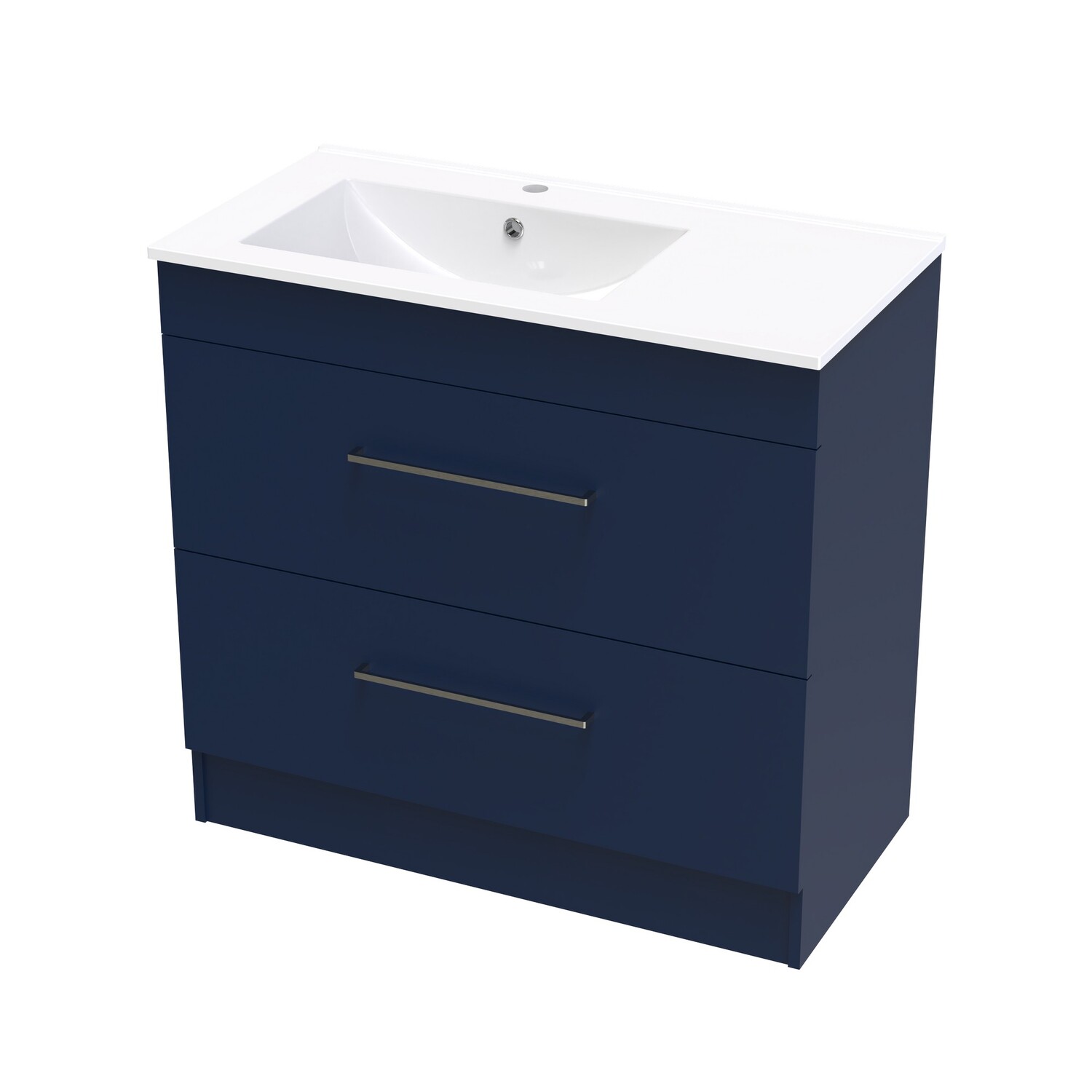 Cashmere Valley 900 Left Hand Bowl Double Drawer Floor Colour
