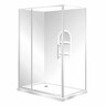 Capricorn Square Shower Moulded Wall Left Hand Tray with 2 Panel Sliding Door