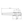 Window Handle High Profile Left-Hand Face Fix 80mm Black