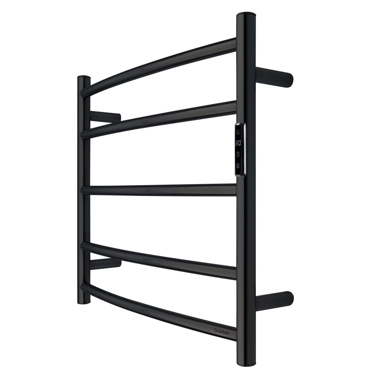 5 Bar Heated Towel Rail Black