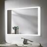 Diffused Front and Backlit LED Mirror with Demister 900 x 750mm 900 x 750mm Silver