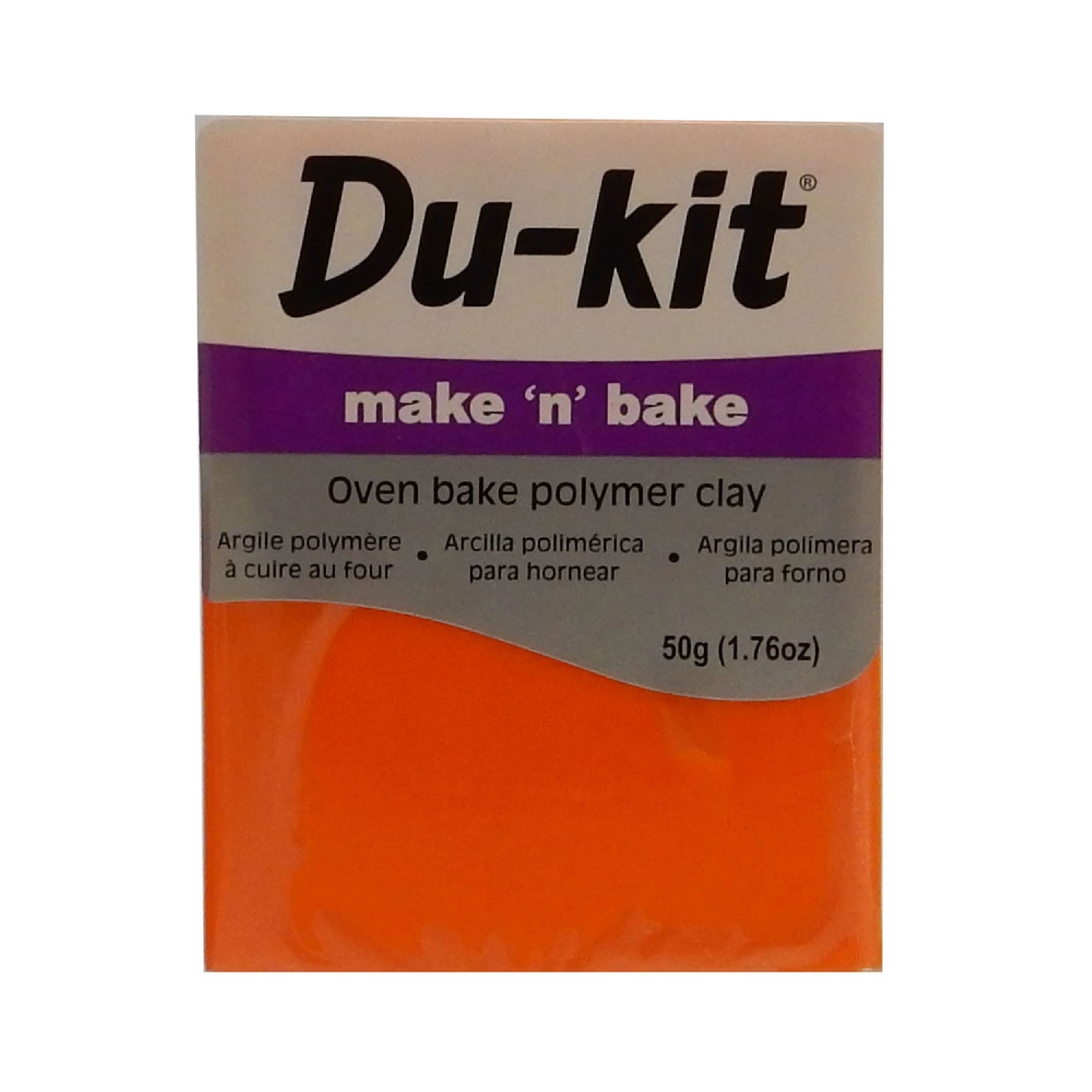 Oven Bake Polmer Clay 50 g Orange