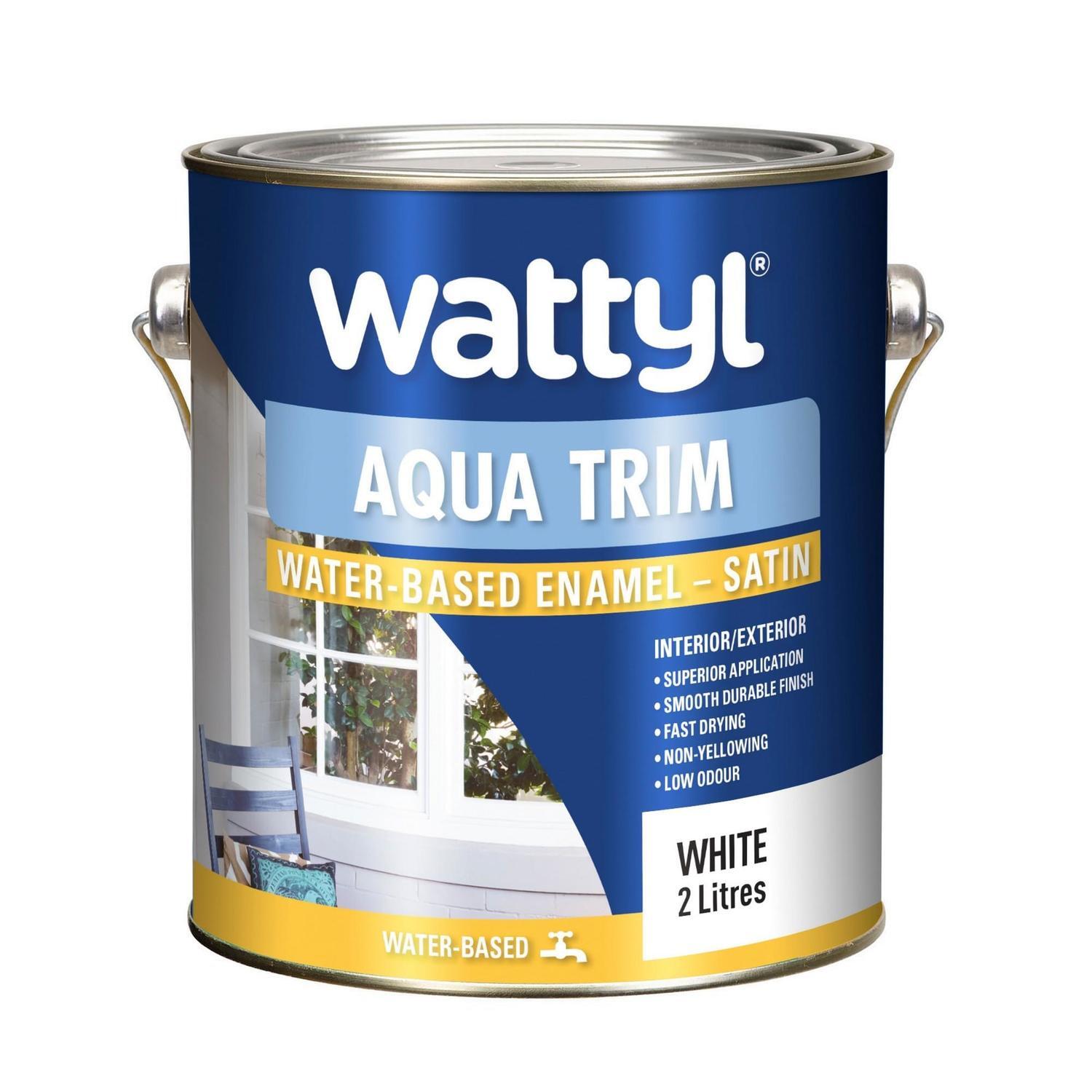 Satin Trim Enamel 2 litre White