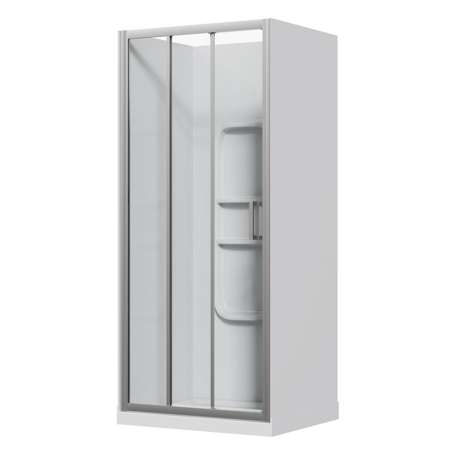 Acrylic Shower 900x750x1950mm Chrome