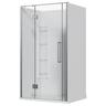 Alcove Frameless Hinged Corner Mould Acrylic Shower 1200 x 915 x 1990mm Chrome
