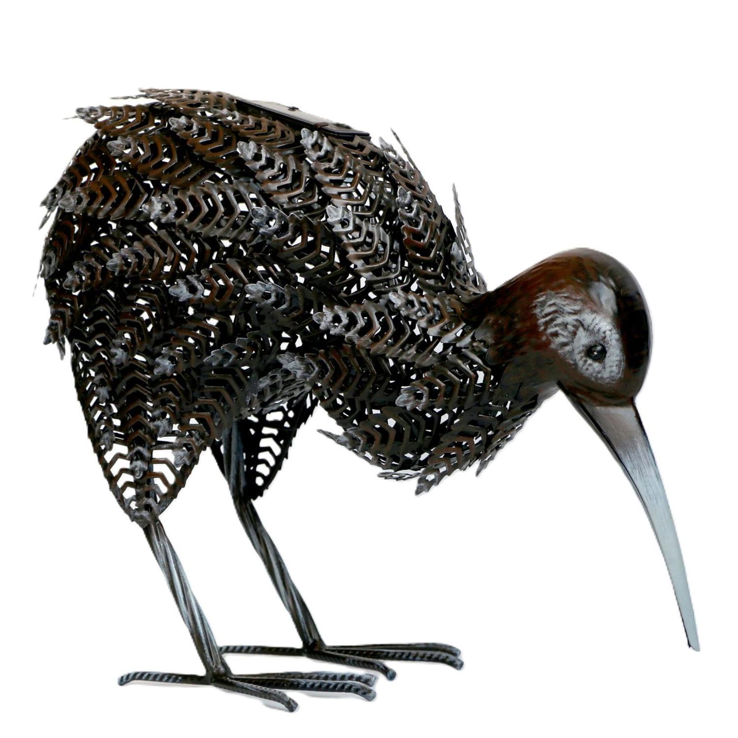 Metal Kiwi Bird with Solar Light