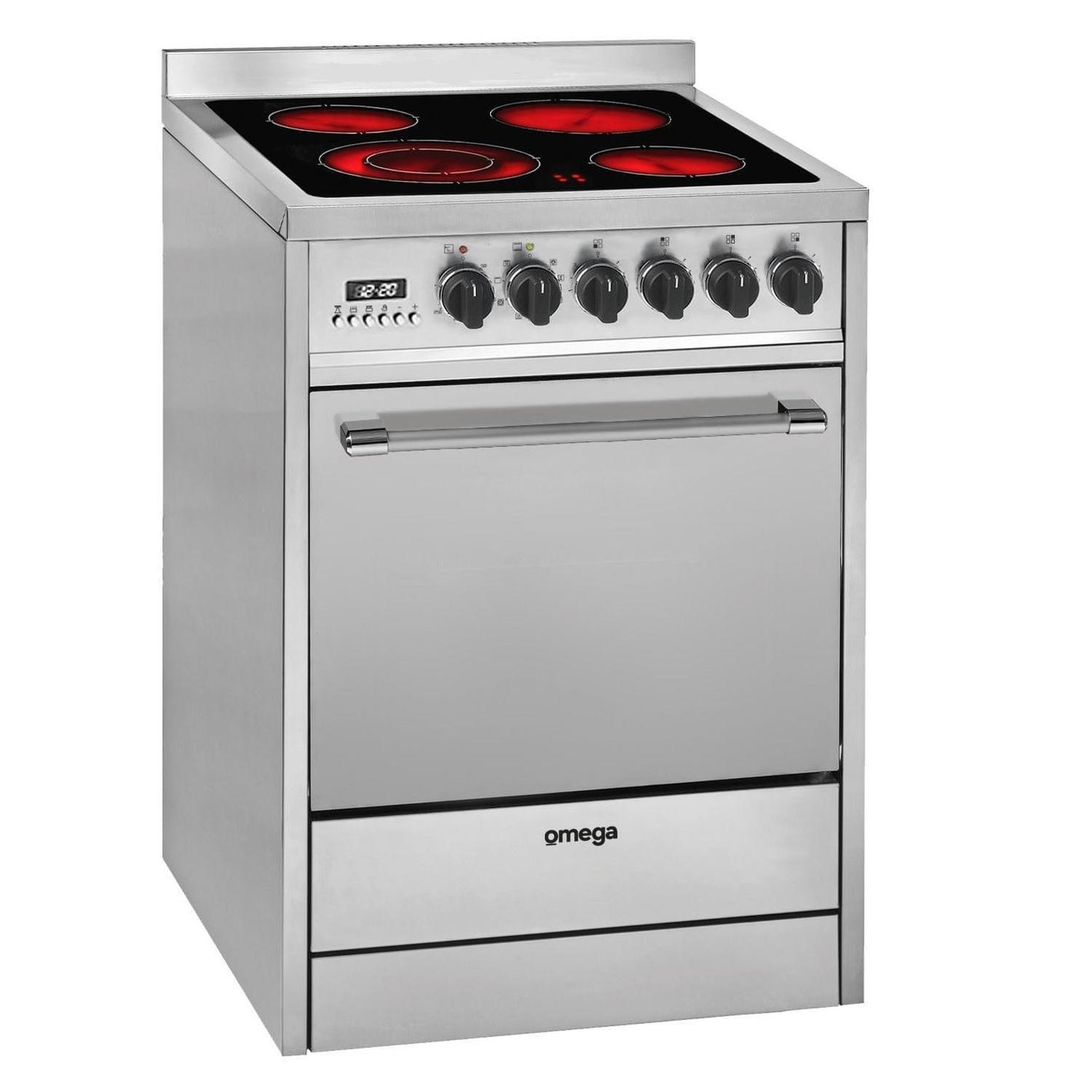 Freestanding Cooker Ceramic Cooktop 60cm Stainless Steel