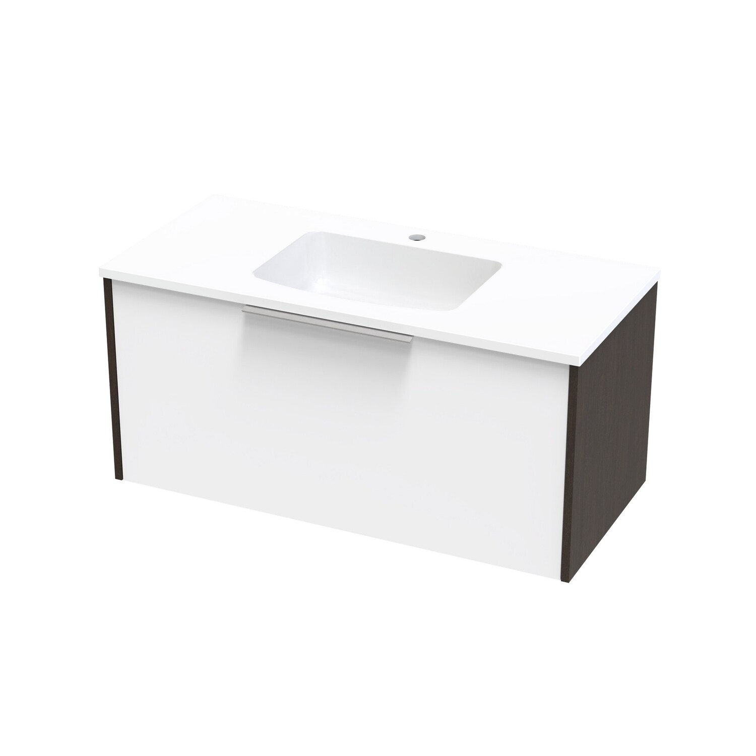 Nikau Grove 1000 Centre Bowl Single Drawer Ultra Gloss White/Colour