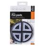 Round Indoor Pot Feet Black PK4
