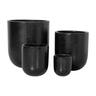 Egg Terrazzo Pot L Black