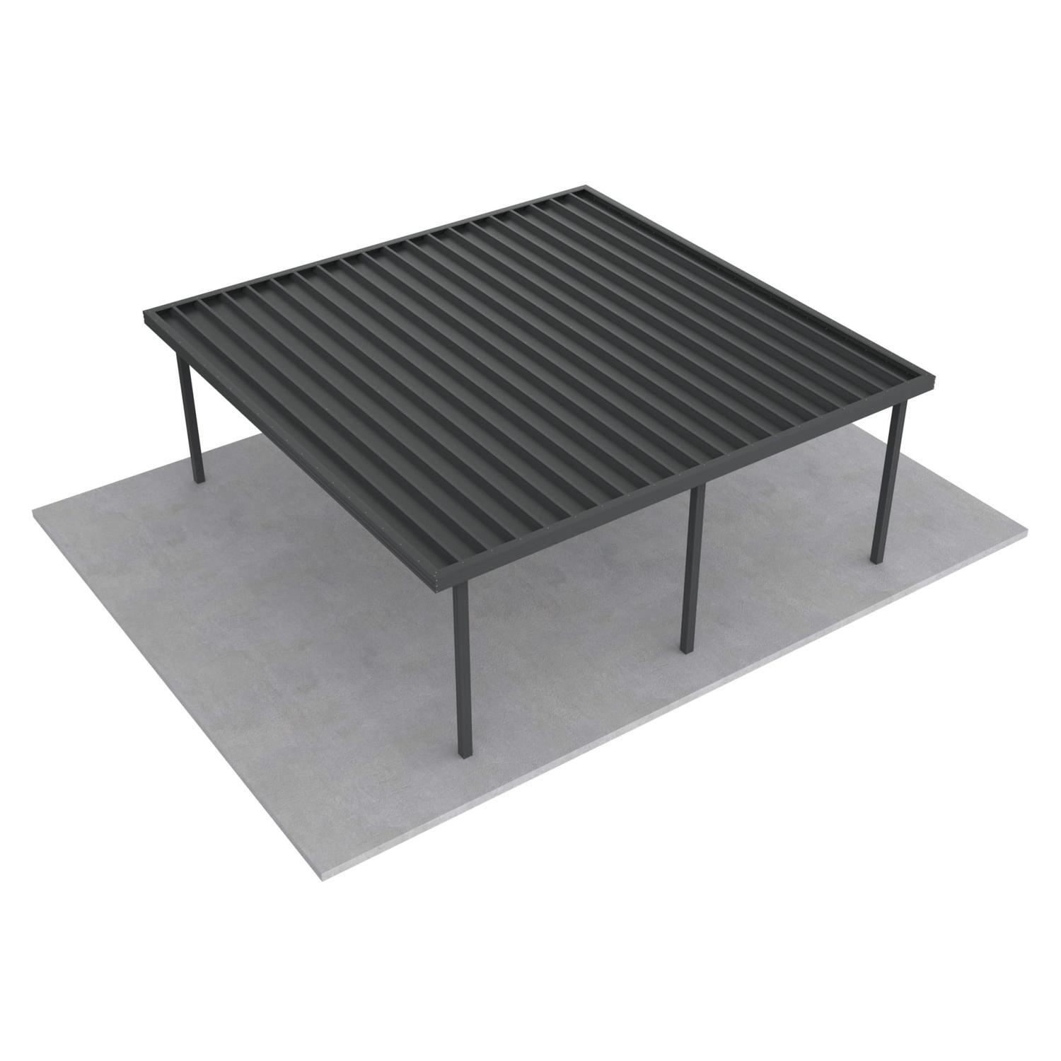 Double Carport L: 6050mm, W:6000mm, H:2100mm Grey Friars