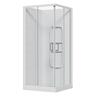 2 Sided Slider Side Mould Acrylic Shower Offset Waste 900 x 900 x 2015mm White