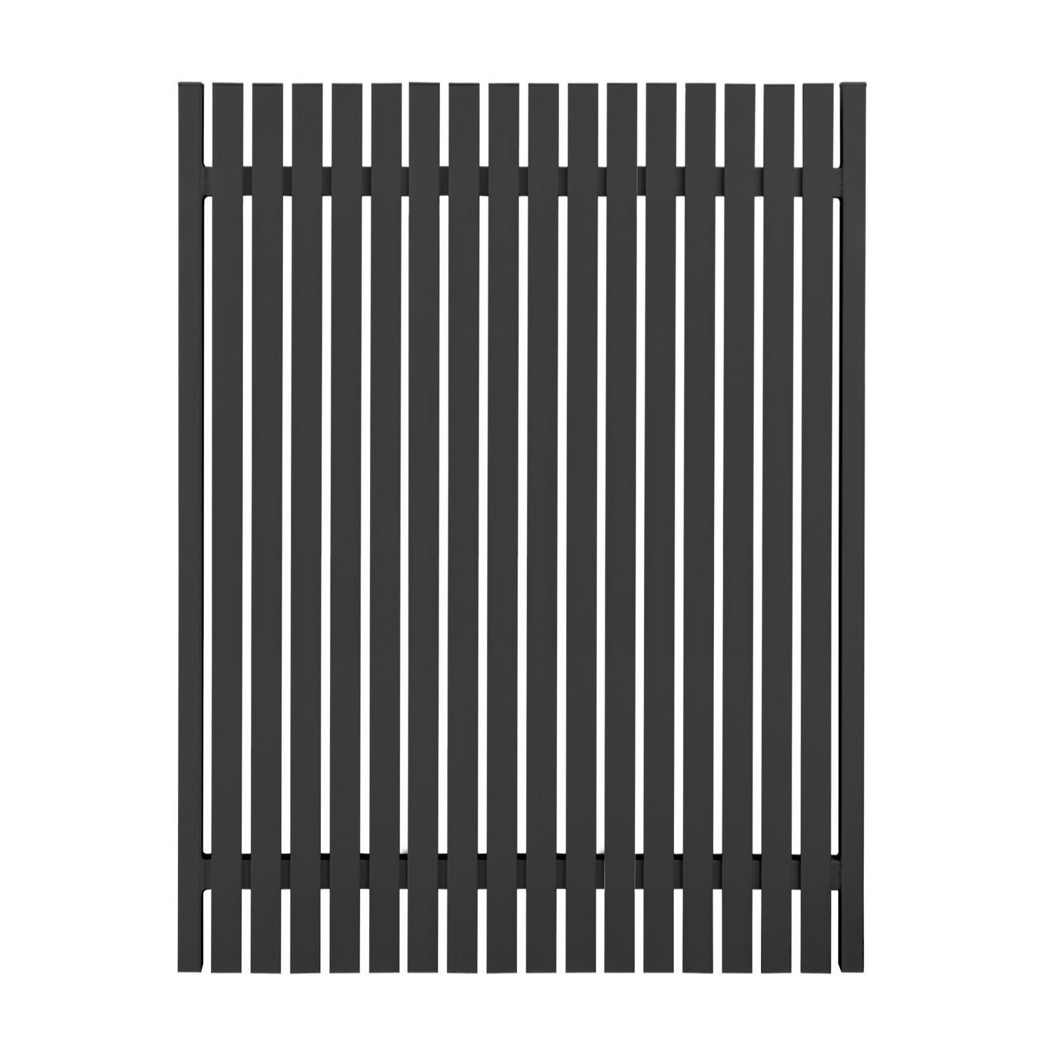 Aluminium Modern Picket Driveway Gate W: 1470mm, H: 1750mm, D: 56mm Grey