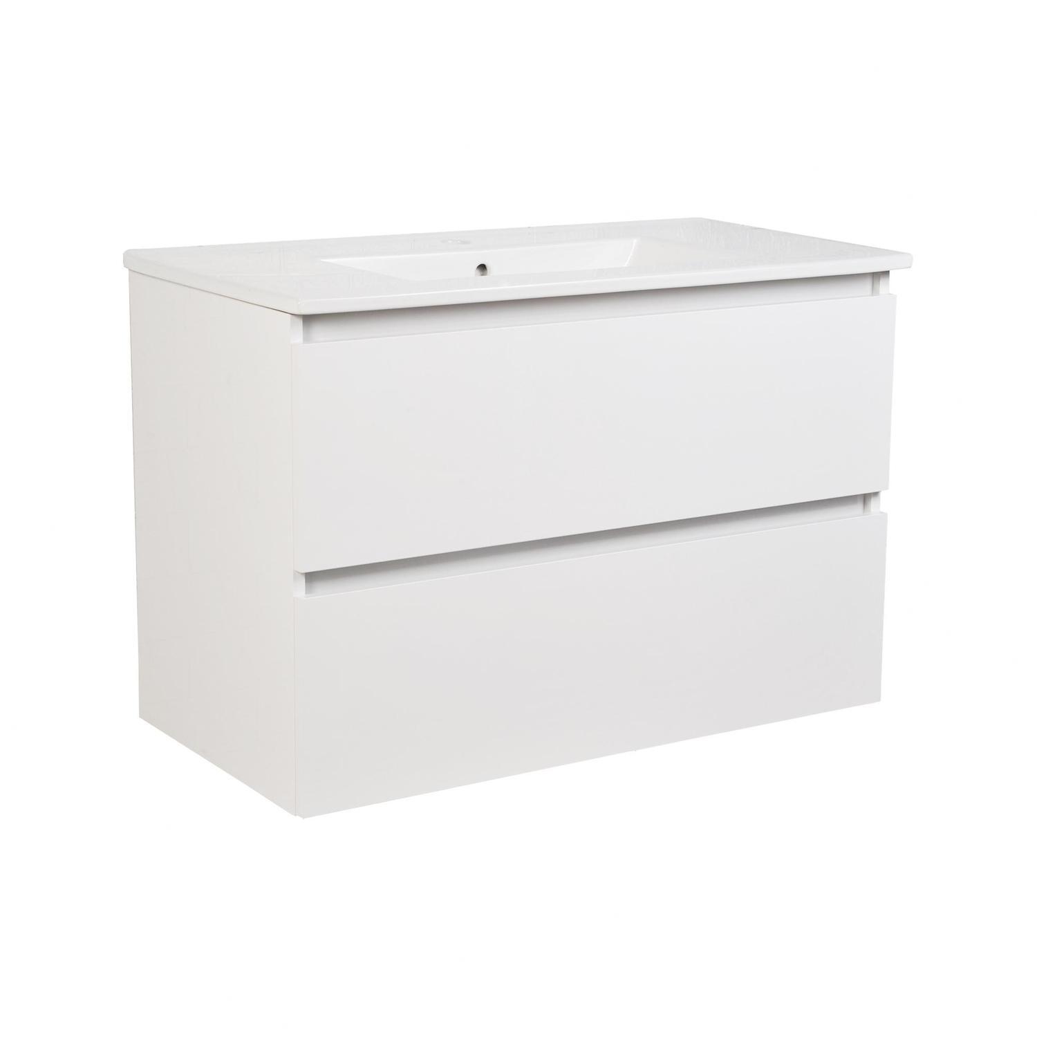 Bianca Wall Hung Vanity 900 mm White