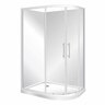 Round Shower Flat Wall Left Hand