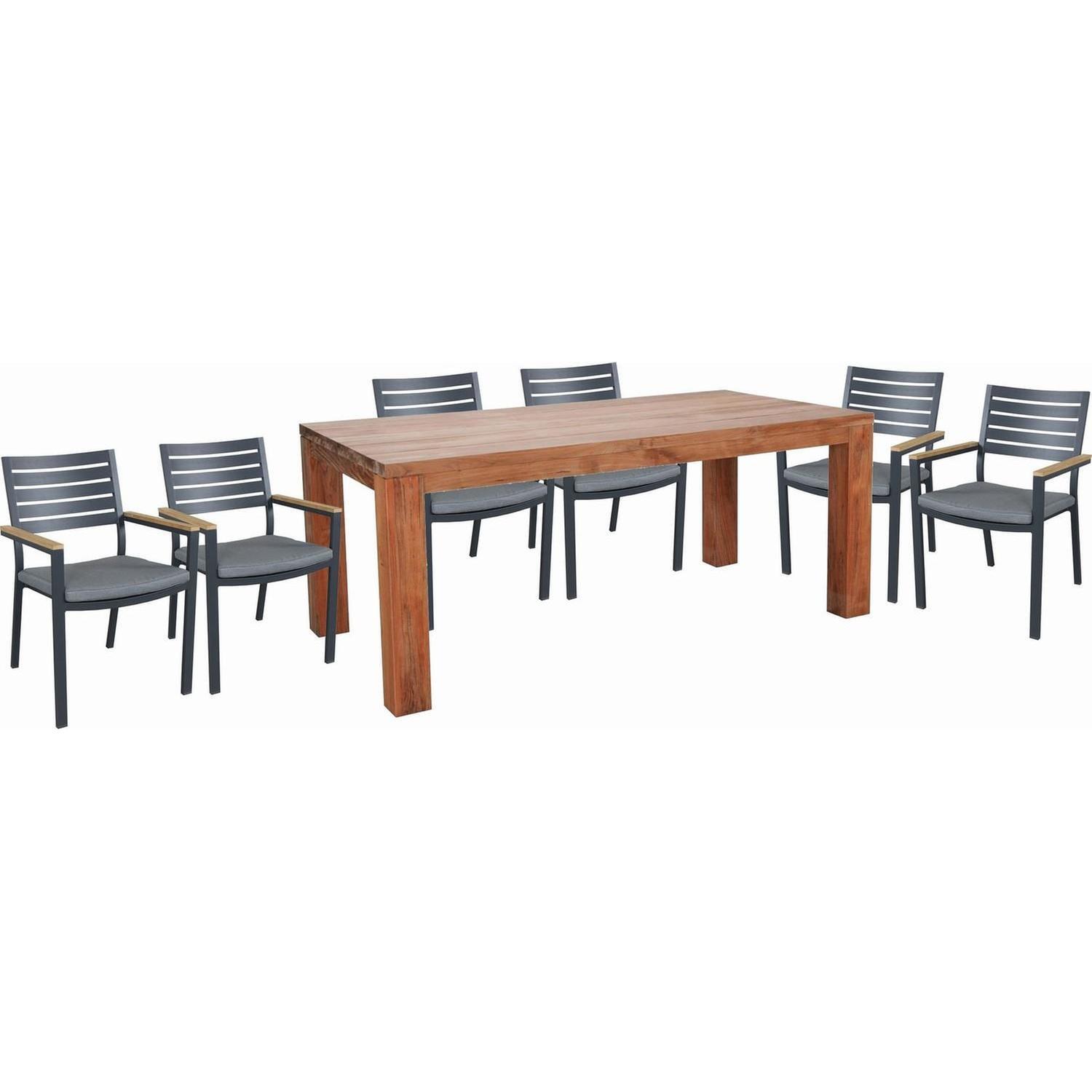Outdoor Dining Setting 7 Piece Mondo Dining Chairs