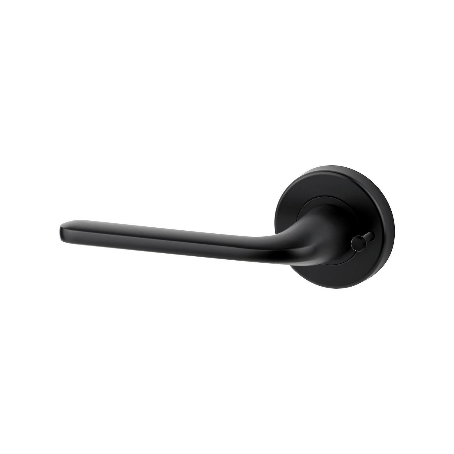 Privacy Lever Handle Set Black Finish