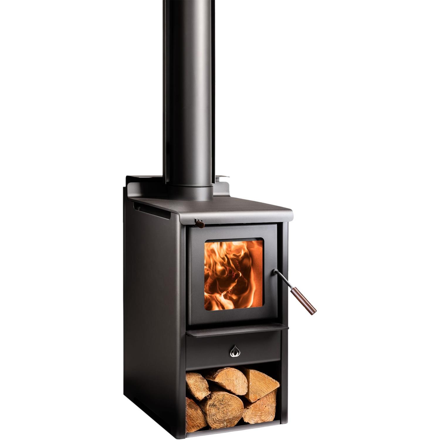 Serene Petite Freestanding ULEB Wood Fire and Flue Kit