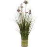 Artificial Glass With Flowers H: 510mm Purple