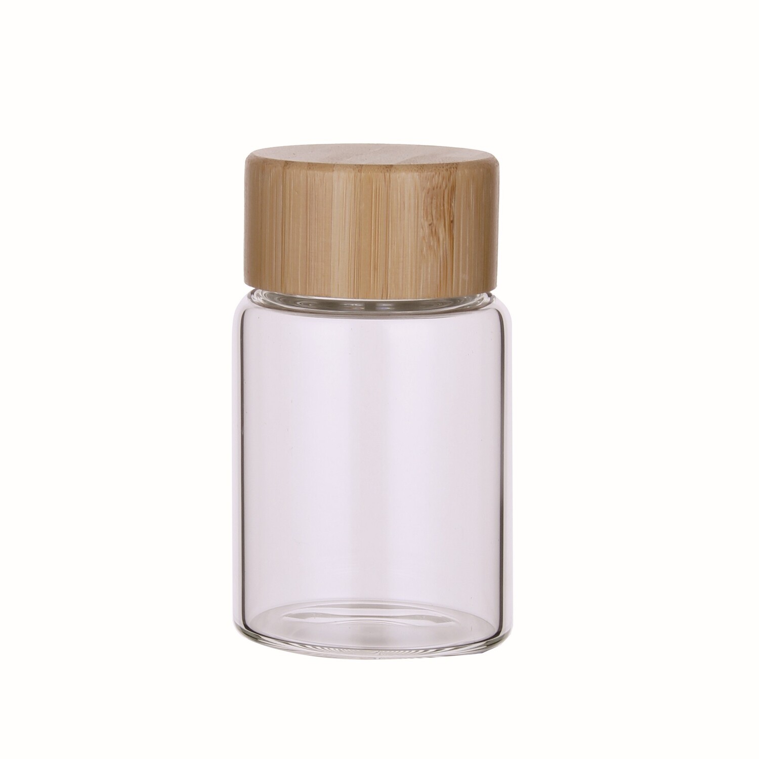 Jar Spice Glass Bamboo Lid 3 Pack