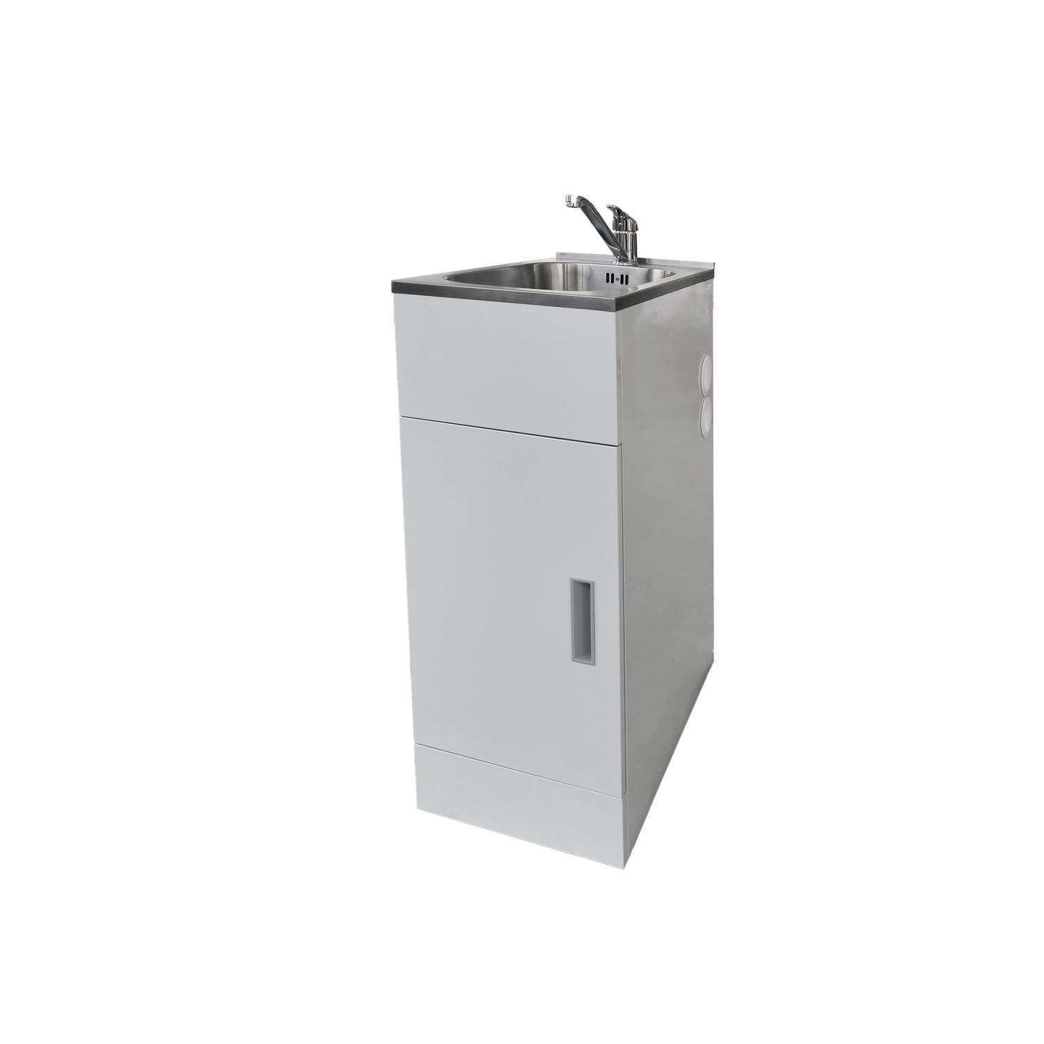 Laundry Tub with Door 350mm White