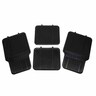 4 PIECE RUBBER CAR MAT SET Set of 4 Black