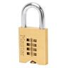 Combination Padlock 50mm Brass