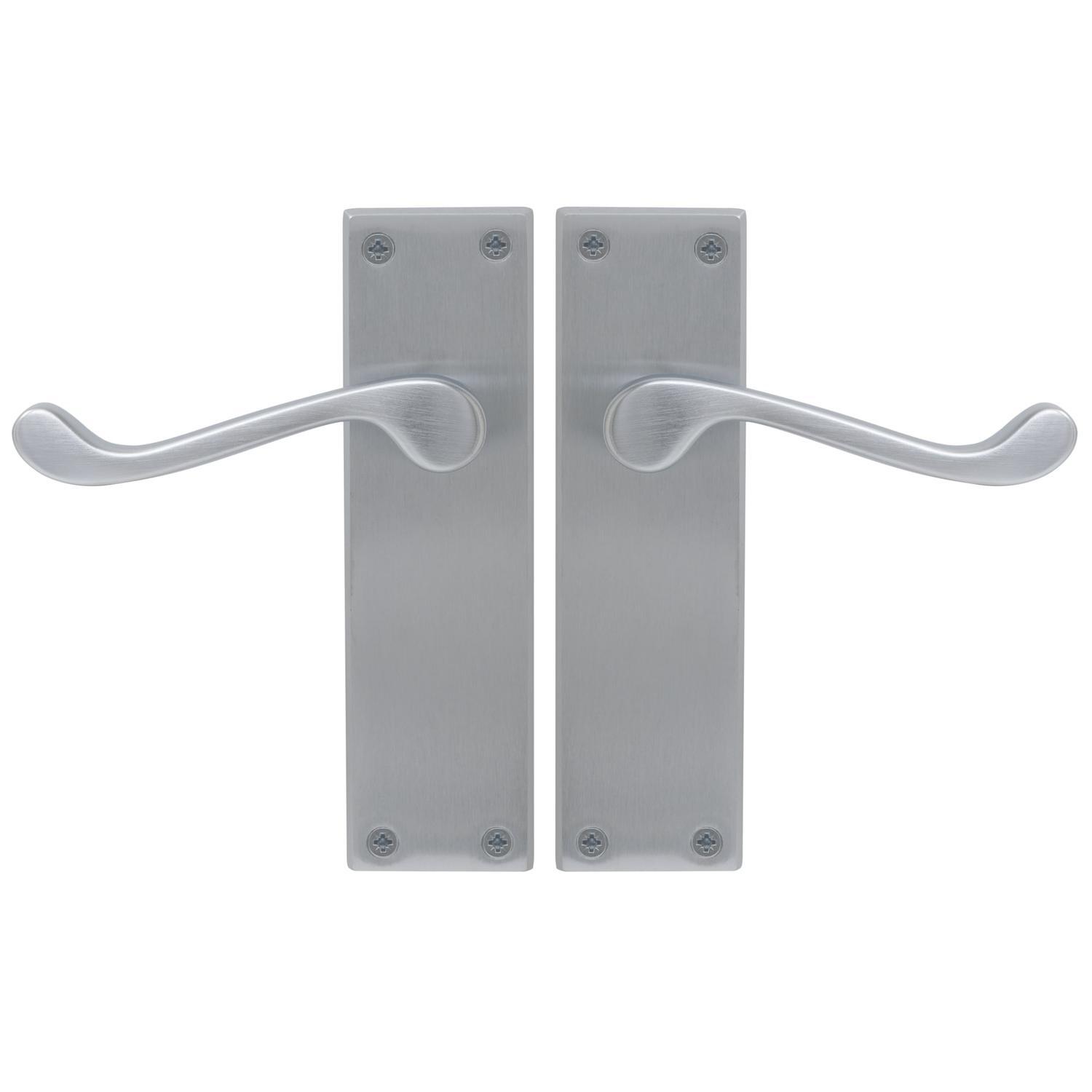 York Square Longplate Blank Satin Chrome