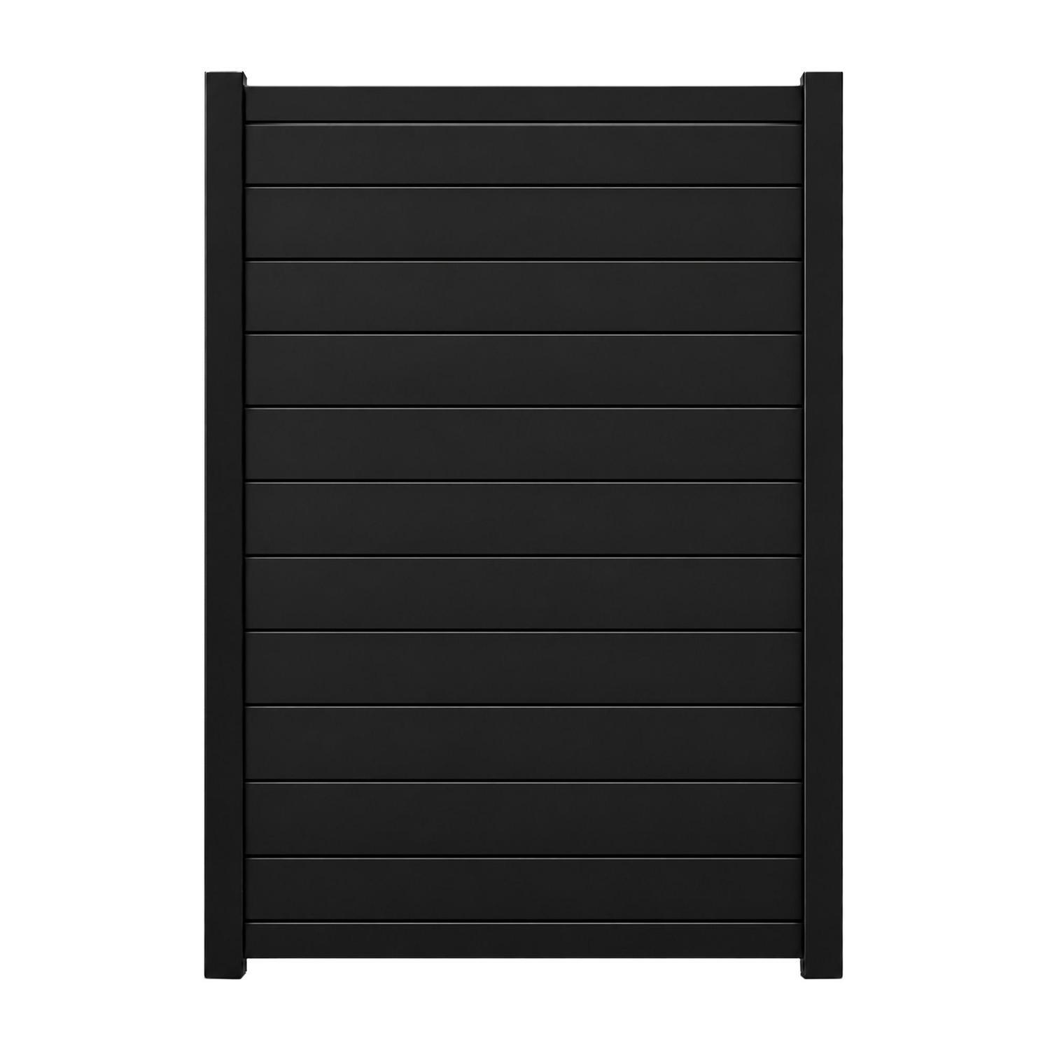Valla Series 150mm Solid Gate H:1800mm x W:1200mm Black