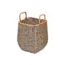 Log Basket Large H: 44cm (including handle), W: 34cm, D: 34 cm Seagrass