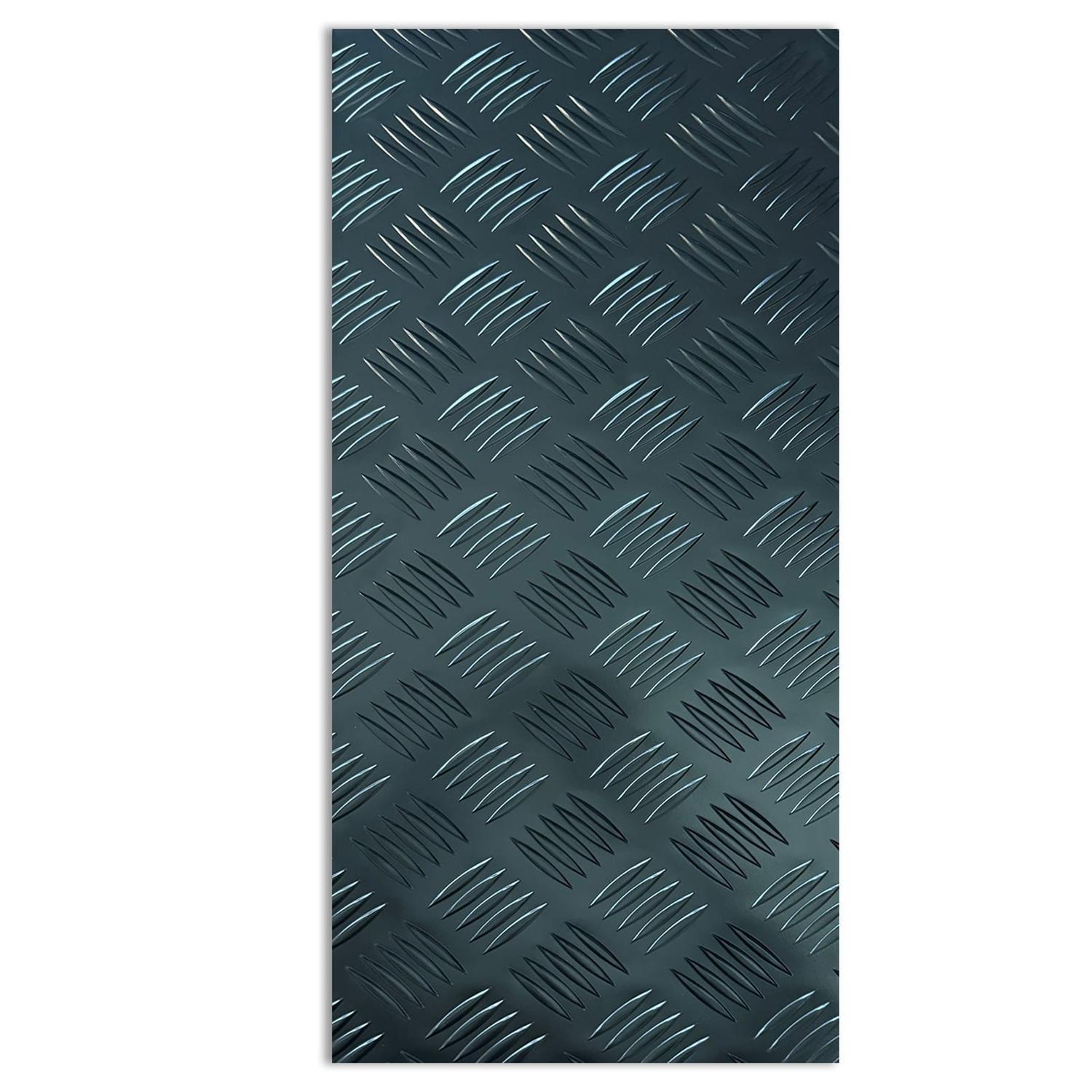 Treadplate 300 x 600 x 2mm Black Aluminium