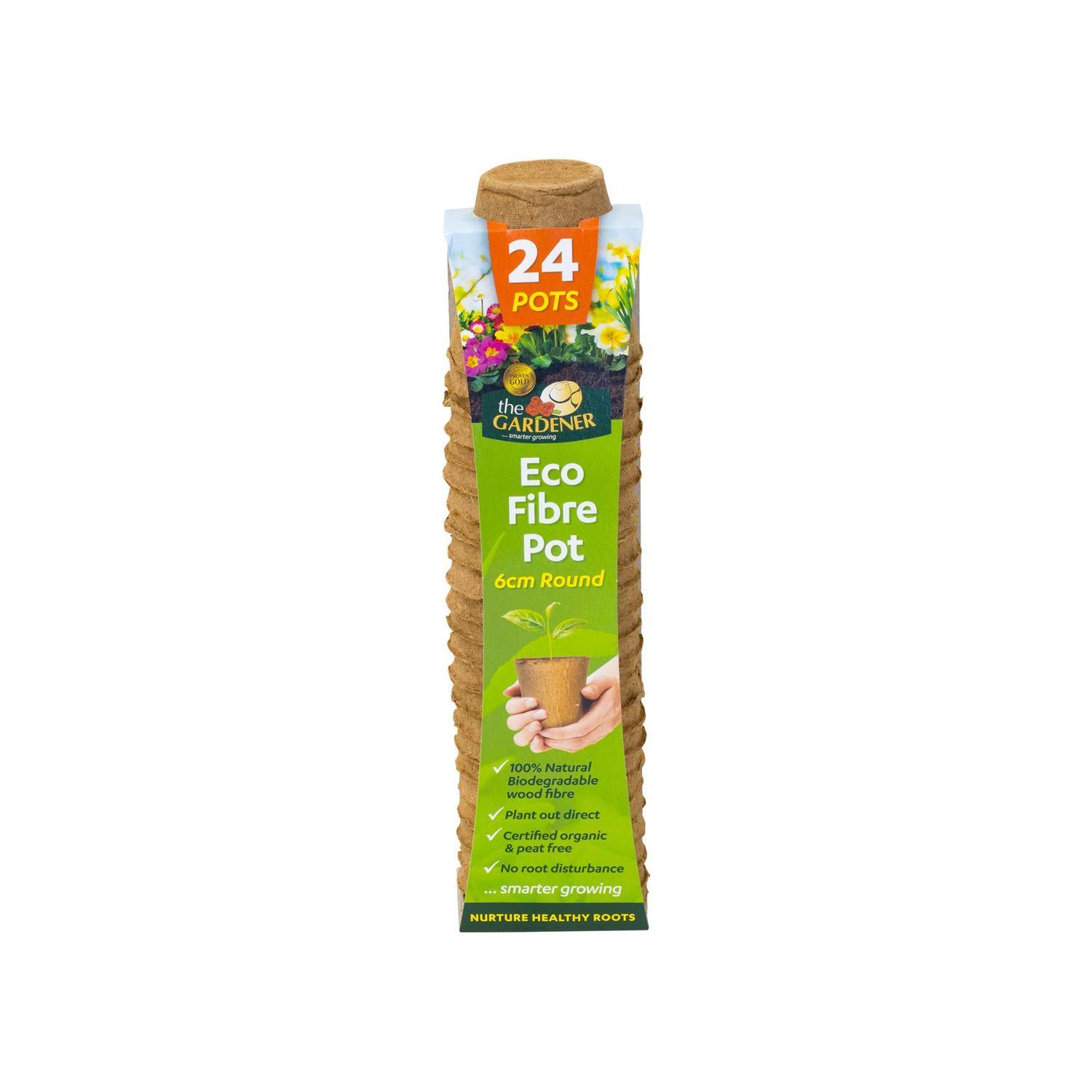 Eco Fibre Round Pot 6cm Pack 24