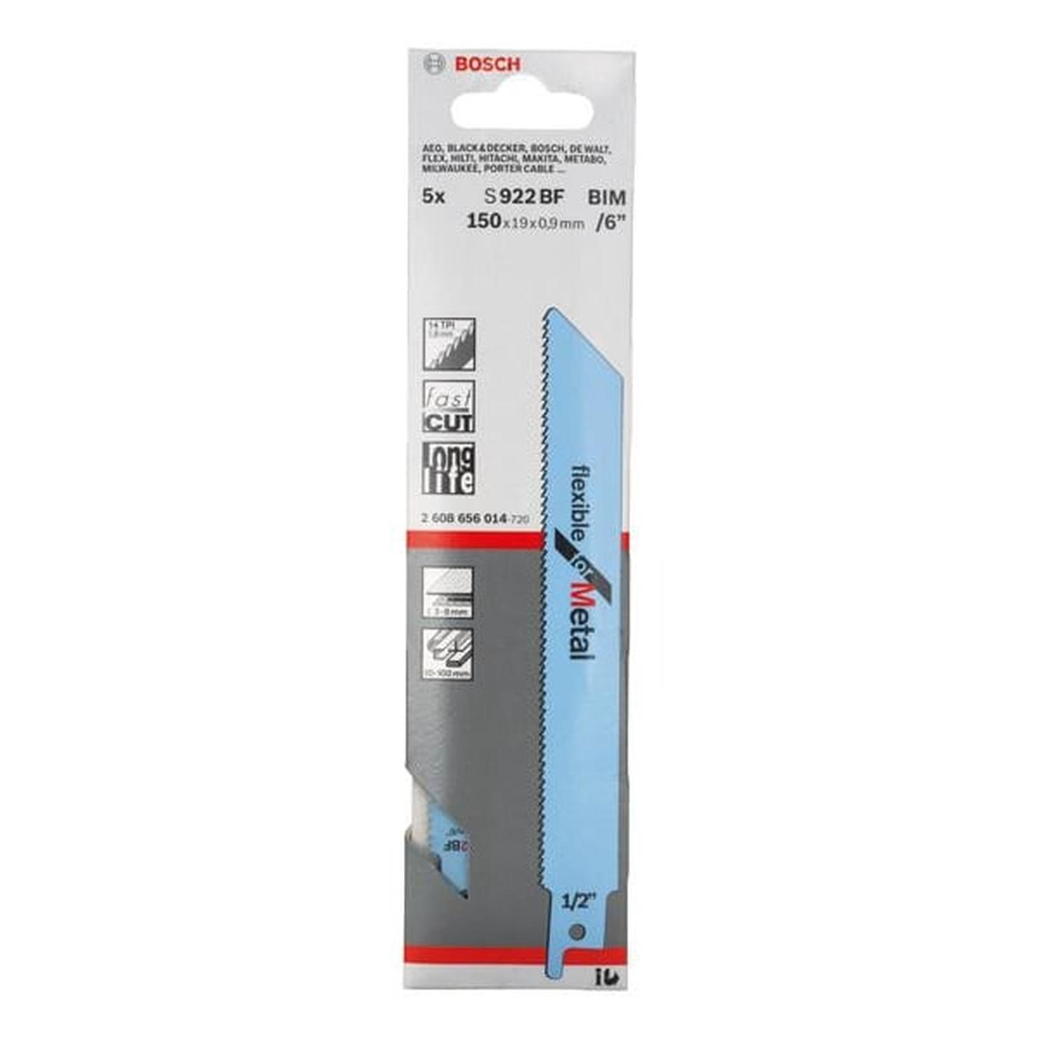Recip Blade Flexible for Metal 5PK 150mm