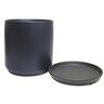 Indoor Adelle Pot and Saucer 12cm Black