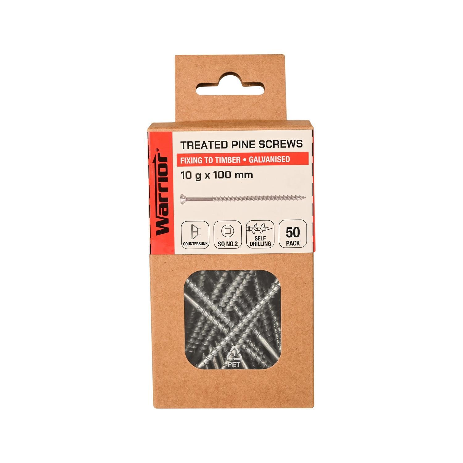 Treated Pine Screws 10 g x 100mm Galvanised