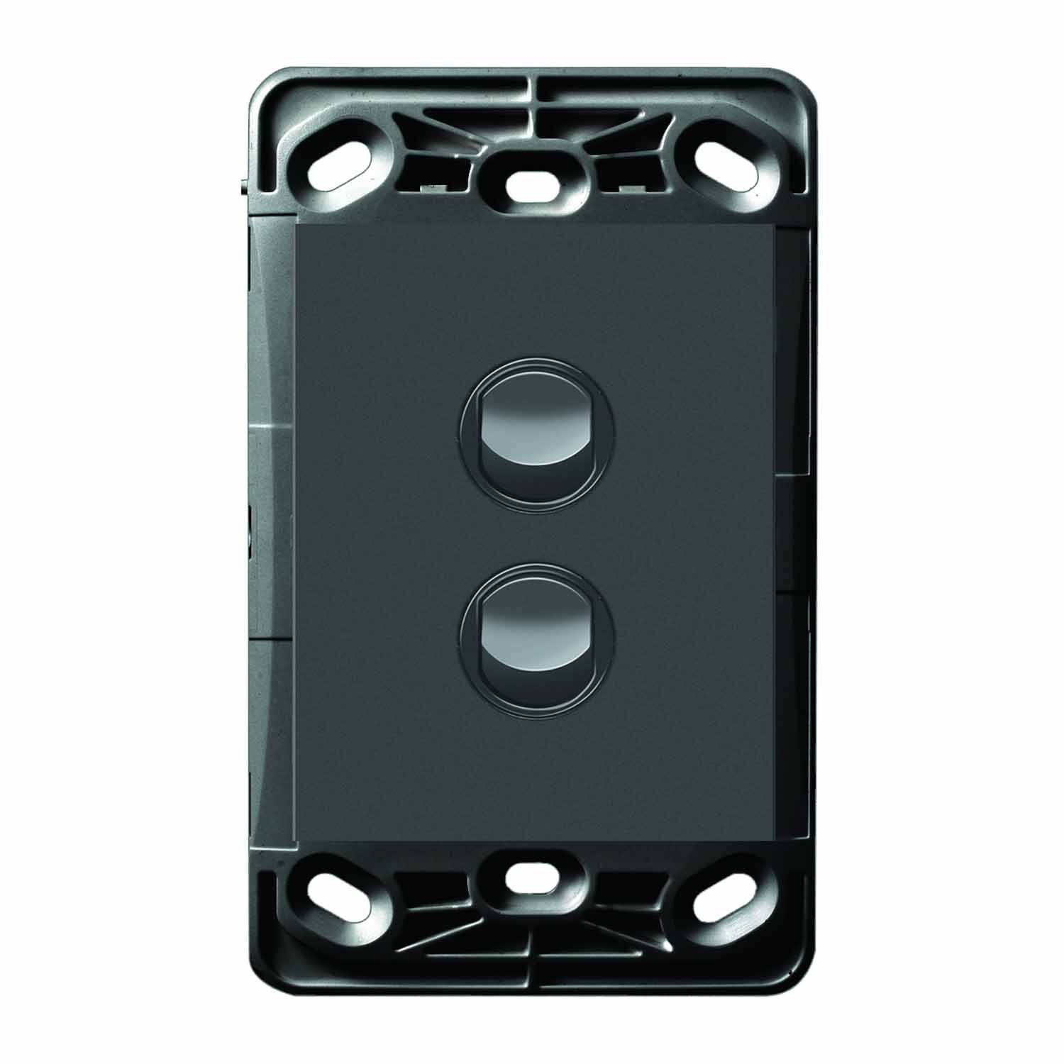 VIVO 2 Gang Grid & Mechanism Wall Switch