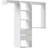 Customisable Wardrobe with Drawers (Medium) 1600-1800 mm Arctic White