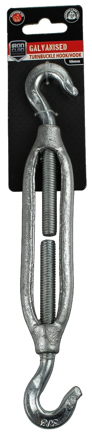 Turnbuckle Hook/Hook 10mm Galvanised