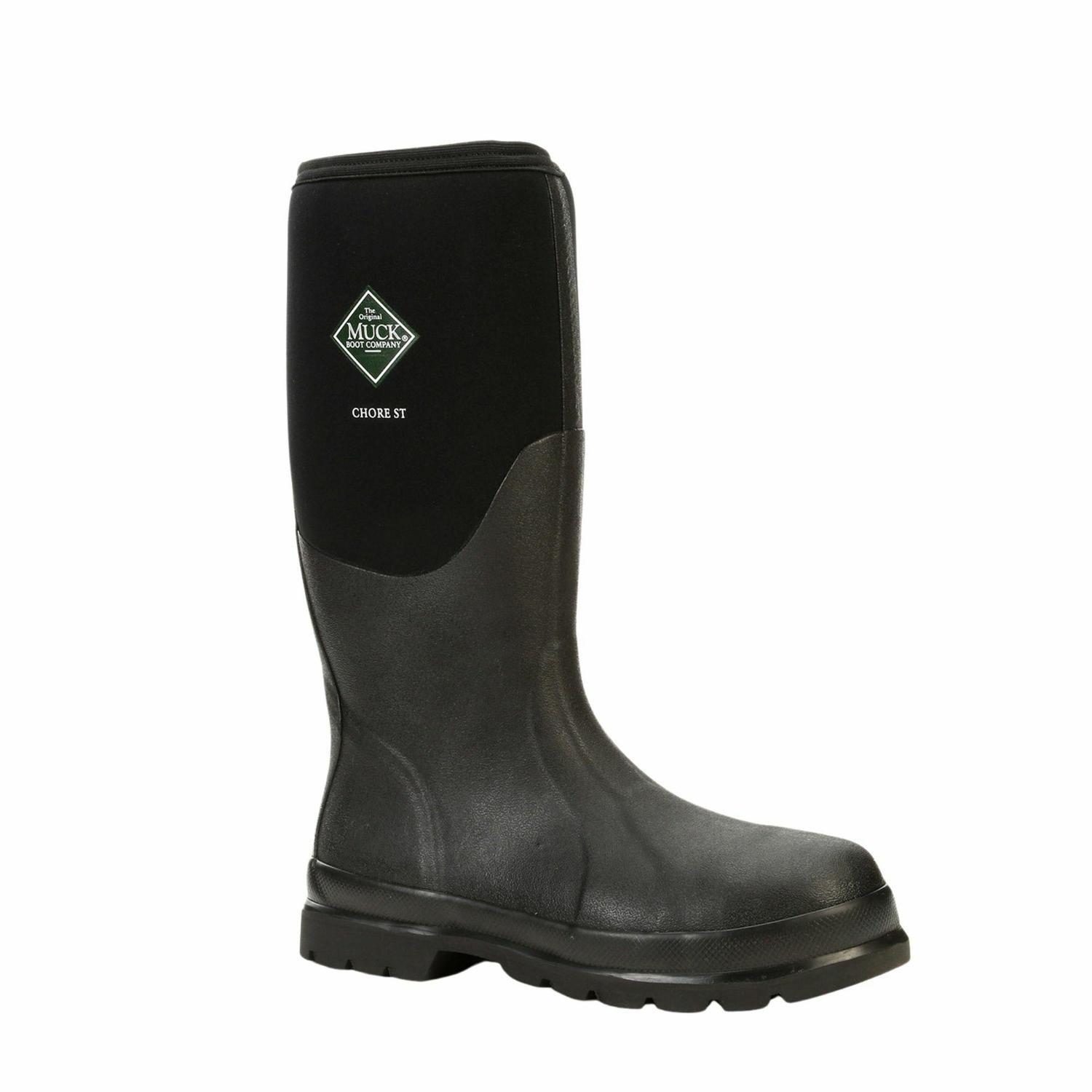 Tall Steel Toe Gumboot Unisex 9 Black